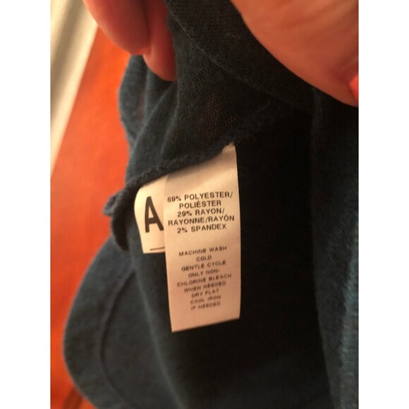 LOFT SIZE MED BLUE MOCK TURTLENECK SLEEVELESS  SWEATER TOP - Picture 8 of 10